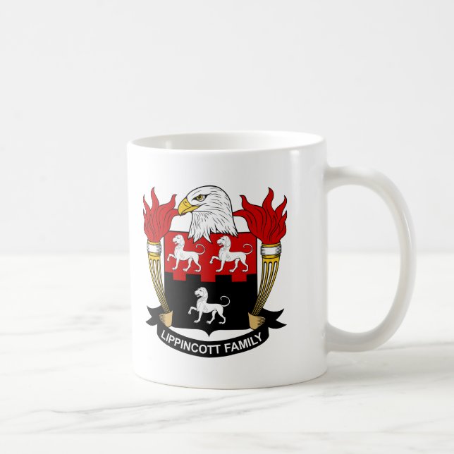 Lippincott familjvapensköld kaffemugg (Höger)
