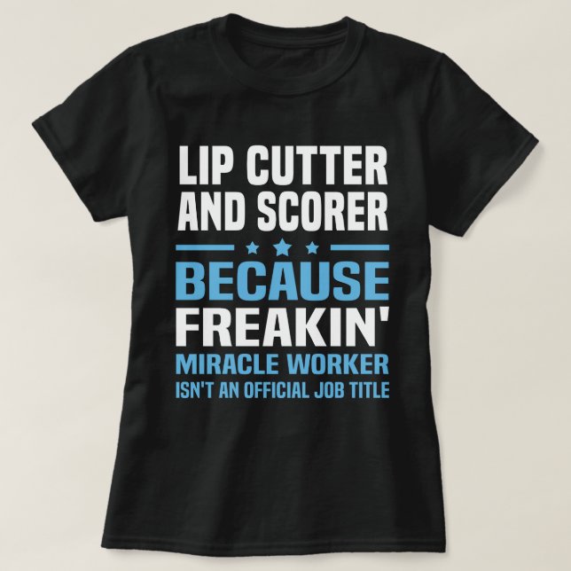Lippskärare och knivskärare t shirt (Design framsida)