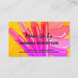 Lippstift Makeup Artist Visitkort