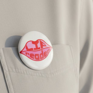 Lipreader badge döv hörseldövhet i läppar knapp