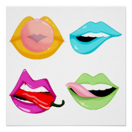 Lips façon Pop'art Perfect Poster