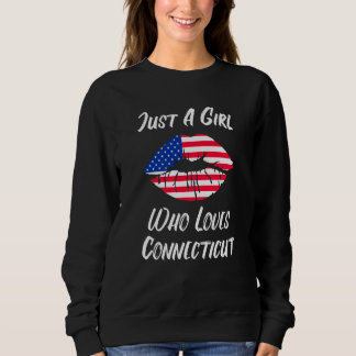 Lips Mouth Love American Flag Connecticut T Shirt