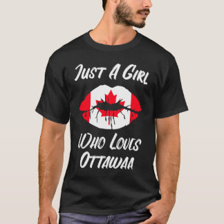 Lips Mouth Love Canadian Flag Ottawa T Shirt