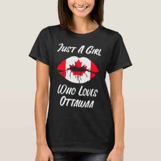 Lips Mouth Love Canadian Flag Ottawa T Shirt