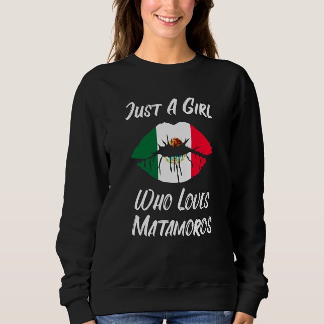Lips Mouth Love Mexican Flag Matamoros T Shirt (Framsida)