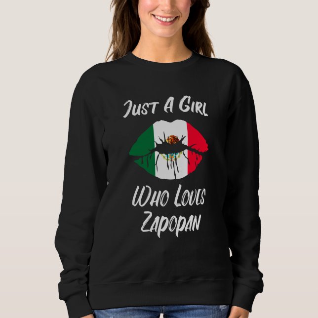 Lips Mouth Love Mexican Flag Zapopan T Shirt (Framsida)