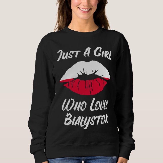Lips Mouth Love Polish Flag Bialystok T Shirt (Framsida)