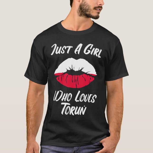 Lips Mouth Love Polish Flag Thorn T Shirt (Framsida)