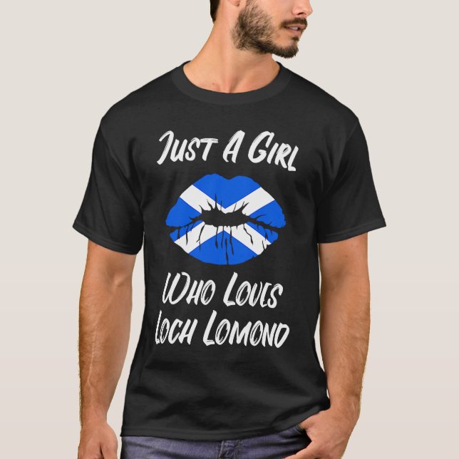 Lips Mouth Love Scottish Flag Hole Lomond T Shirt (Framsida)