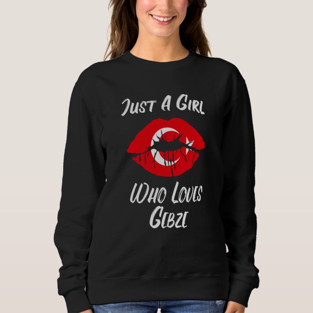 Lips Mouth Love Turkish Flag Gebze T Shirt (Framsida)