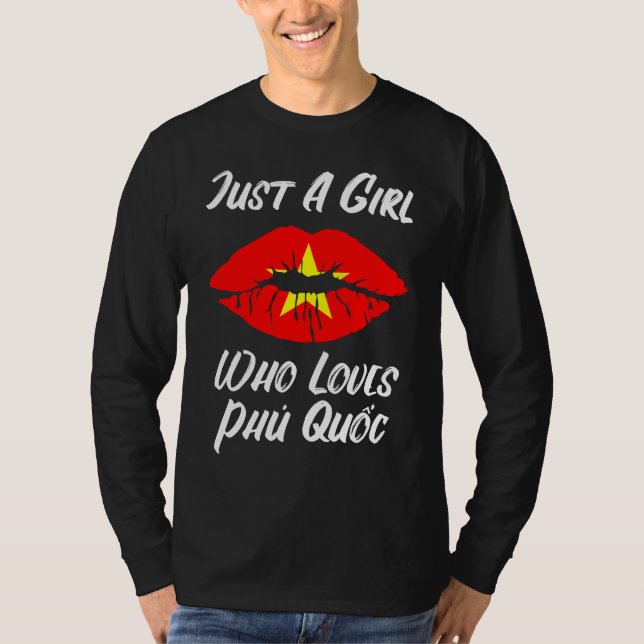 Lips Mouth Love Vietnamese Flag Phu Quoc T Shirt (Framsida)