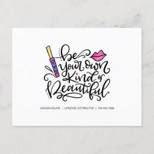 LipSense-applikation, tips, tricks, exfoliering Meddelande Vykort
