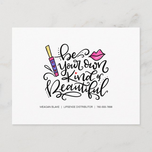 LipSense-applikation, tips, tricks, exfoliering Meddelande Vykort (Framsida)