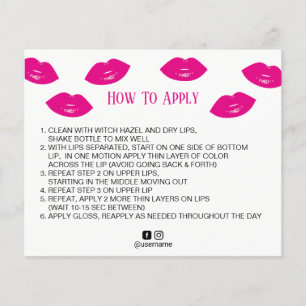 Lipsense-distributör Hot Pink Läppar Hur man appli Flygblad