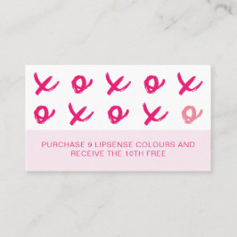 LipSense Hugs och Kisses XOXO Rosa Lojalitetskort
