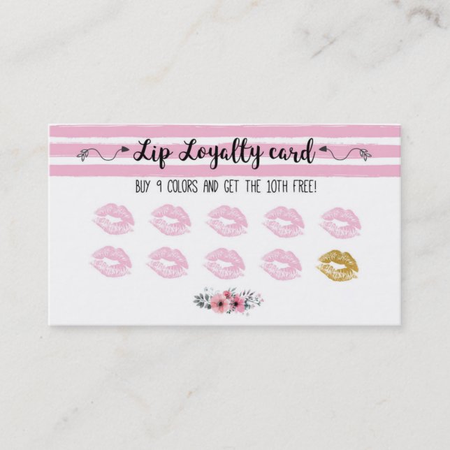 Lipsense loyalty card lojalitetskort (Framsida)