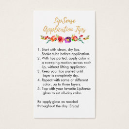 LipSense-program och tips-kort Visitkort