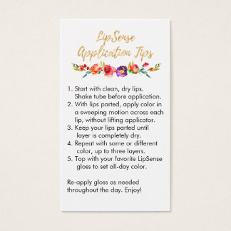 LipSense-program och tips-kort Visitkort