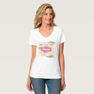 LipSense rosor & bästa guldanpassningsbar T-shirt