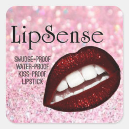 LipSense Stickers Fyrkantigt Klistermärke