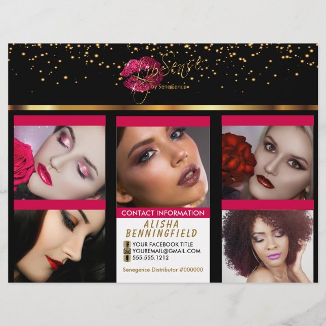Lipsinformation - trifold - Shock rosa Reklamblad (Framsidan)