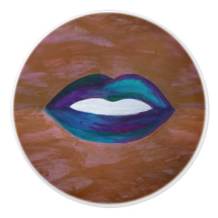 Lipstick-Abstrakt   Girly Läppar Kiss XOXO Diva G Knopp