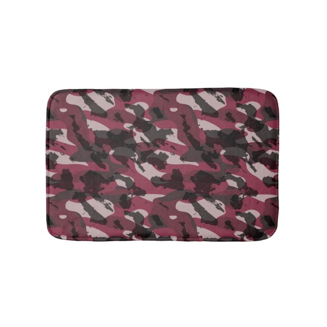 Lipstick and Dark Mauve camo abstract Badrumsmatta (Framsidan)