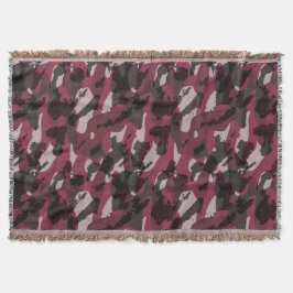 Lipstick and Dark Mauve camo abstract Filt