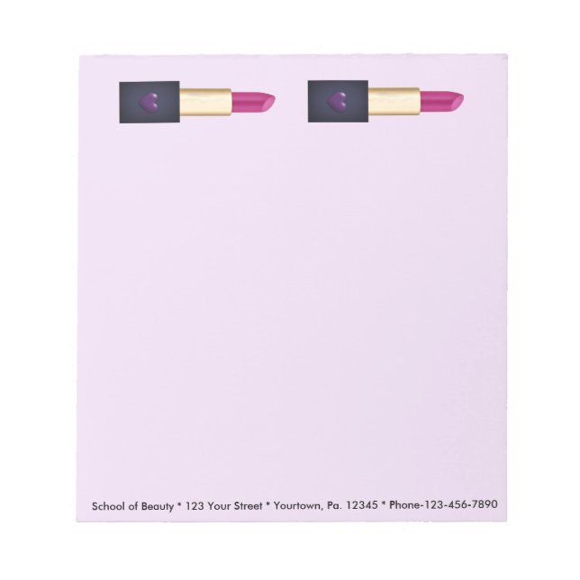 Lipstick-Anteckningsblock Anteckningsblock (Framsida)