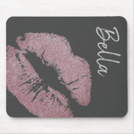 Lipstick avskriver lila rosa lip fläcke grått söt musmatta