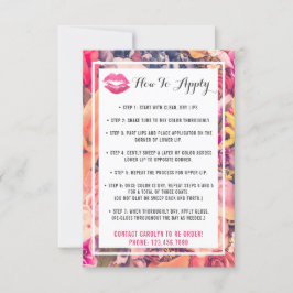 Lipstick Distributor Application/Tips Card
