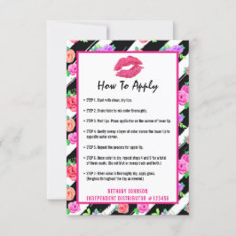 Lipstick Distributor Application/Tips Card