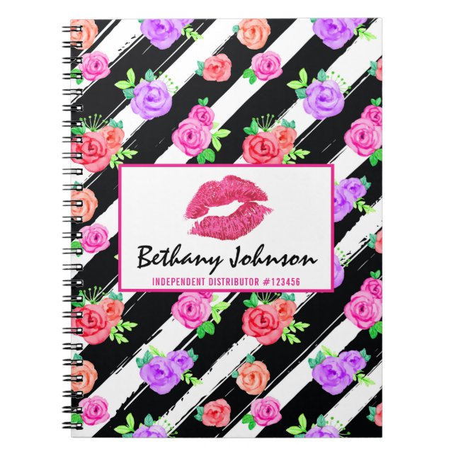 Lipstick Distributor Glam Ro Kiss Personlig Anteckningsbok (Framsidan)