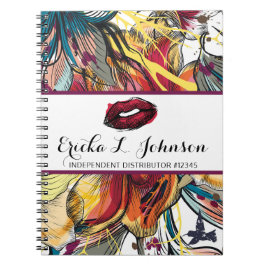 Lipstick Distributor Lip Personlig Modern Anteckningsbok Med Spiral