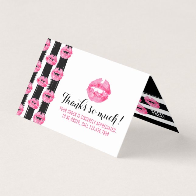 Lipstick Distributor Loyalty Frimärke Kiss Tack Kort (Framsida)