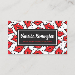 Lipstick Distributor Loyalty Frimärke Red Läppar K Lojalitetskort