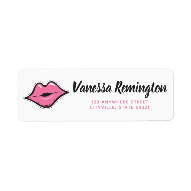 Lipstick Distributor Rosa Kiss Returadress Returadress Etikett (Framsidan)