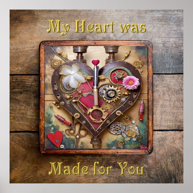 Lipstick Flowers Heart Steampunk Series Poster (Framsidan)