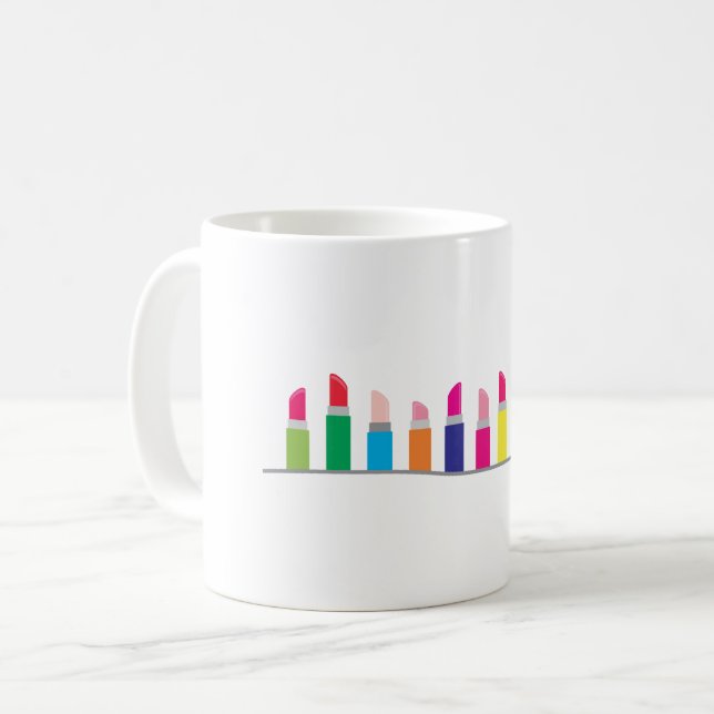 Lipstick Gräns Kaffemugg (Framsida vänster)