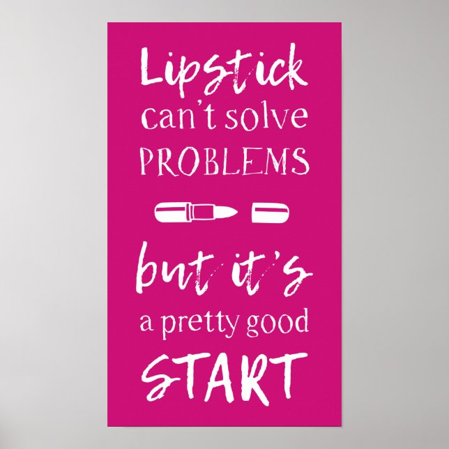 Lipstick kan inte lösa problem poster (Framsidan)
