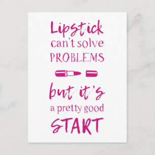 Lipstick kan inte lösa problem vykort