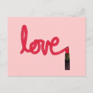 Lipstick Kärlek Vykort