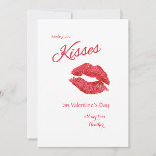 Lipstick Kiss Alla hjärtans dagskort Julkort