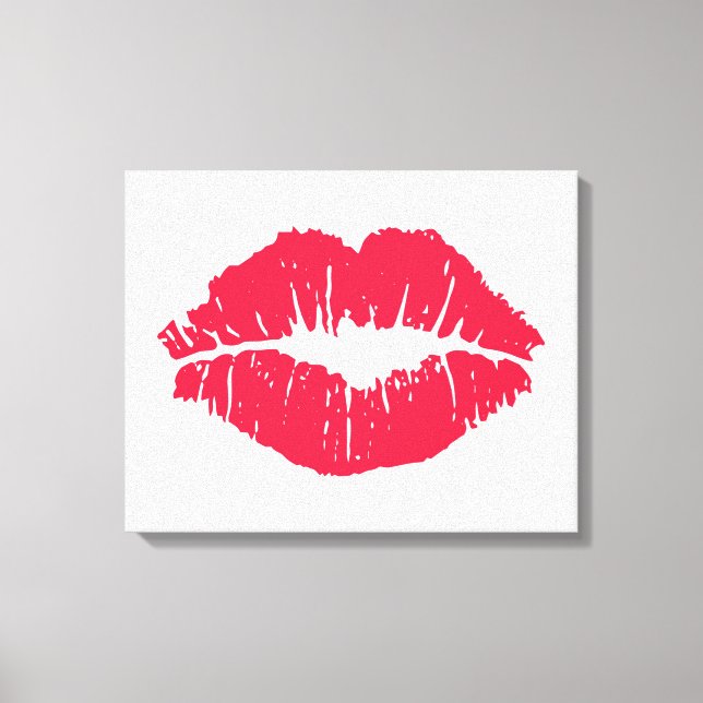 Lipstick Kiss Canvastryck (Framsida)