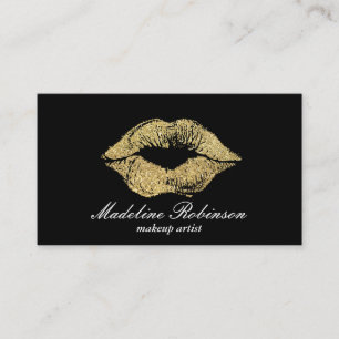 Lipstick Kiss GULD 2 Visitkort