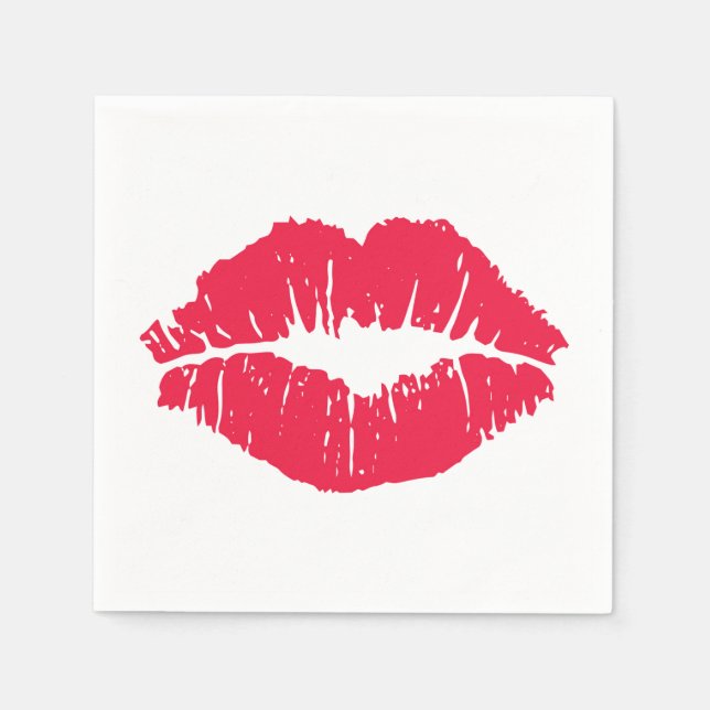 Lipstick Kiss Pappersservett (Framsidan)