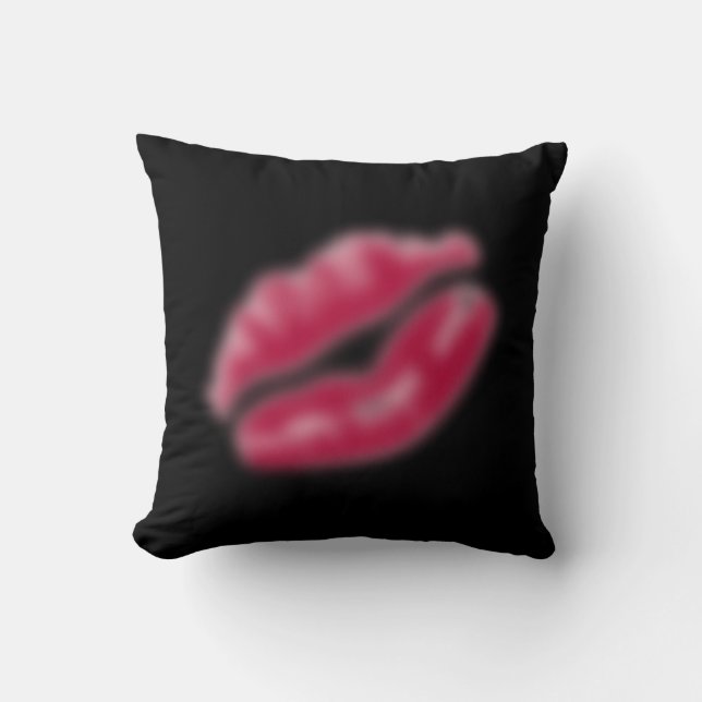 Lipstick Kiss Pillow Kudde (Framsida)