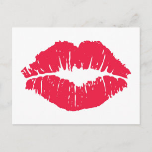 Lipstick Kiss Vykort