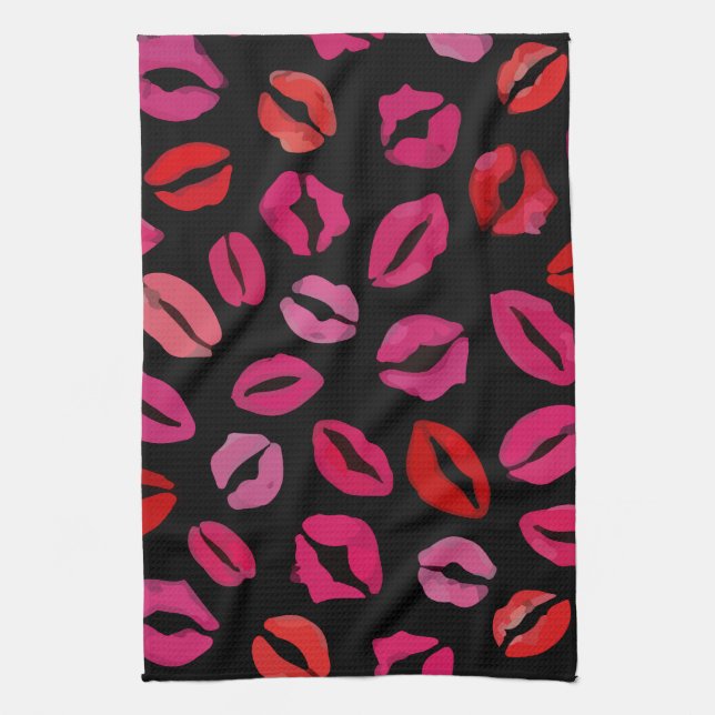 Lipstick Kisses Kitchen Towel Kökshandduk (Vertikal)