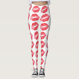 Lipstick kisses leggings yoga byxor